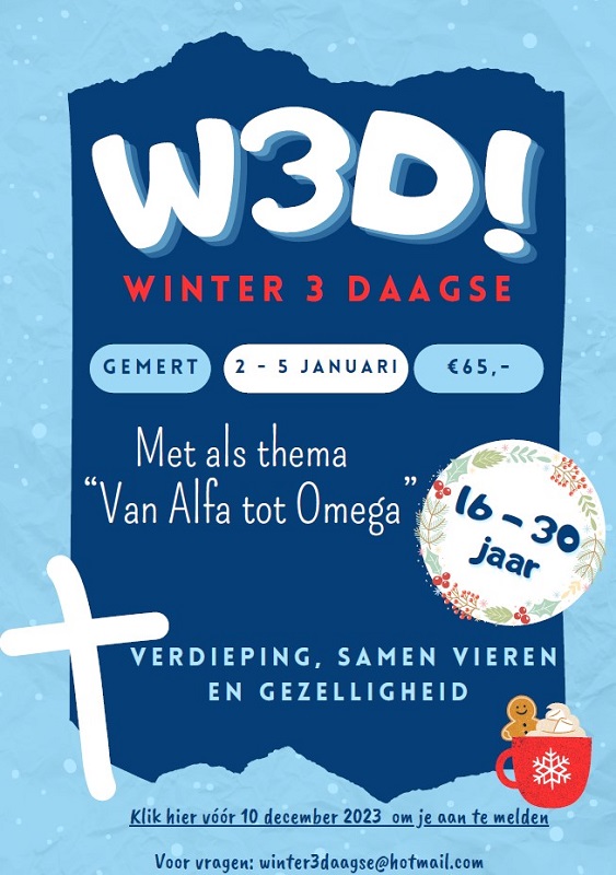 Dinsdag 2 t/m vrijdag 5 januari
