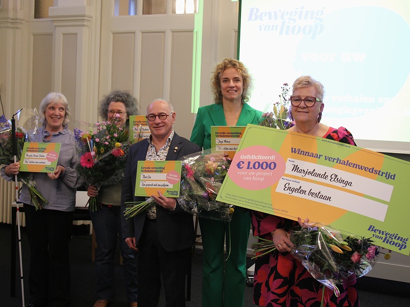 Marjolande Elsinga wint verhalenwedstrijd Beweging van Hoop