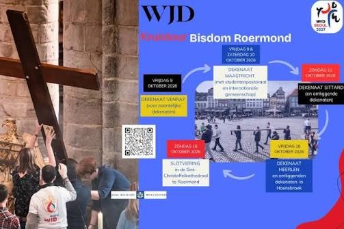 Kruis van Wereldjongerendagen in kathedraal 